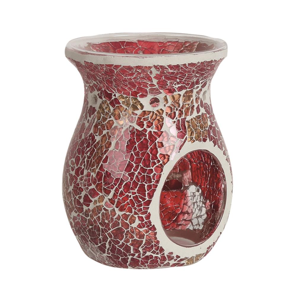 Aroma Red & Gold Crackle Wax Melt Warmer £13.04